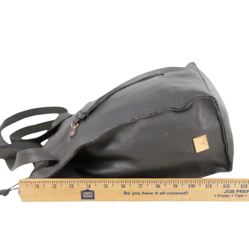 Kooba GRAY GENUINE LEATHER BACKPACK CONVERTIBLE SHOULDER BAG X-BODY PURSE